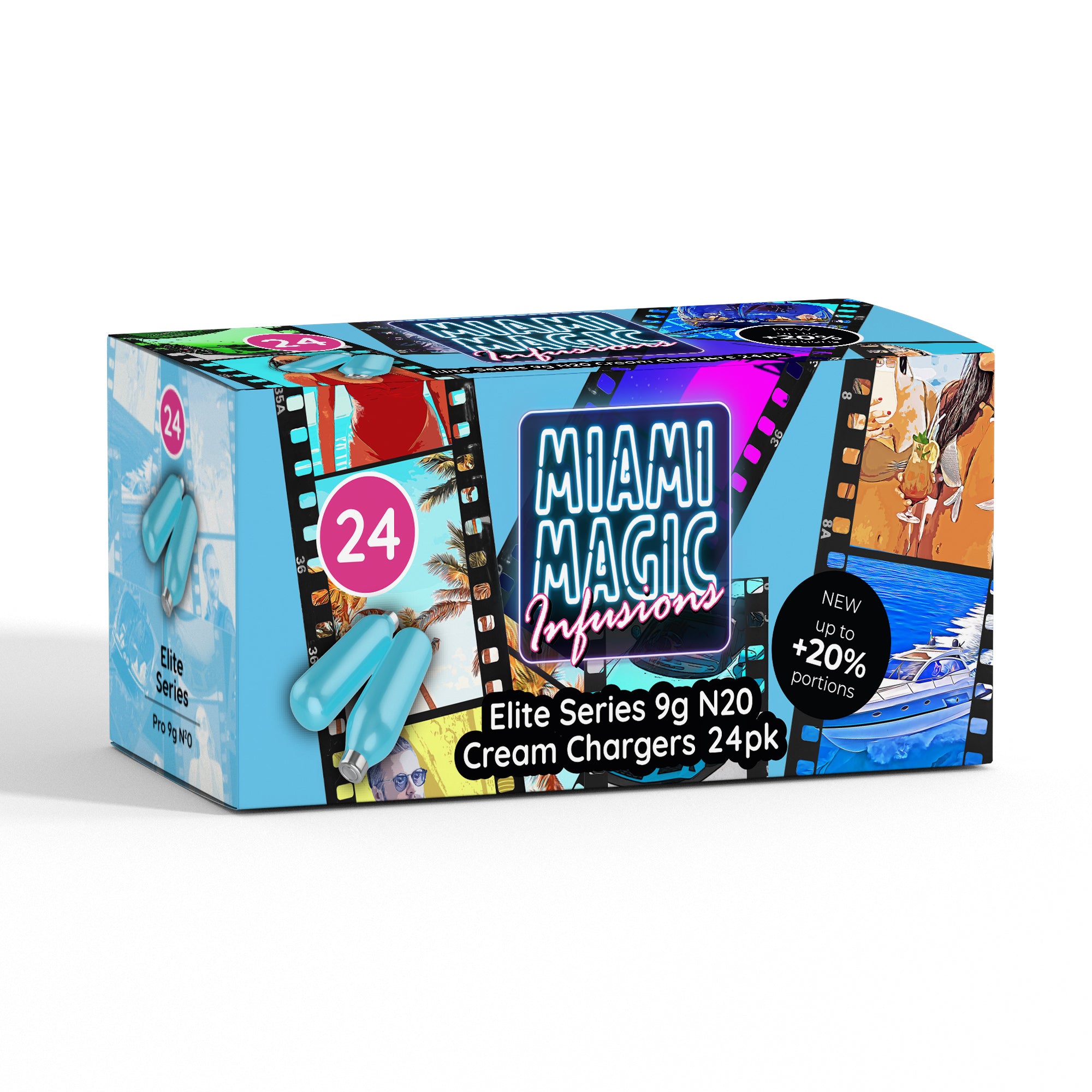 Miami Magic 9g Cream Chargers - 24pks