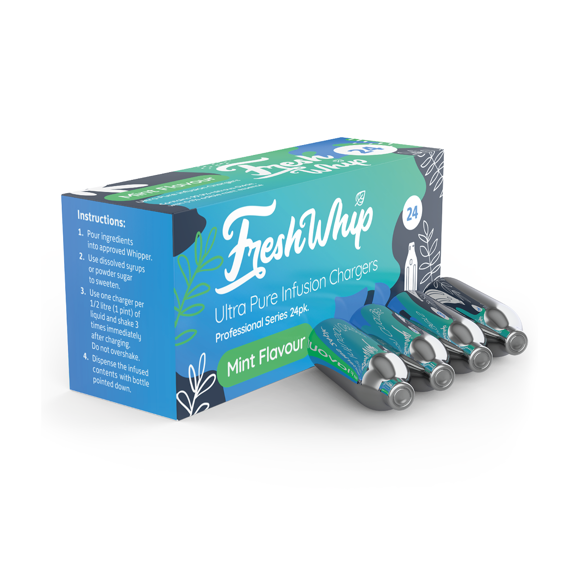FreshWhip Minzsahne-Ladegeräte - 24er Pack