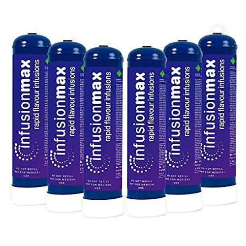 6 x InfusionMax Schlagsahne-Ladegeräte - 0,95 Liter Lachgas-Ladegeräte (580 Gramm)